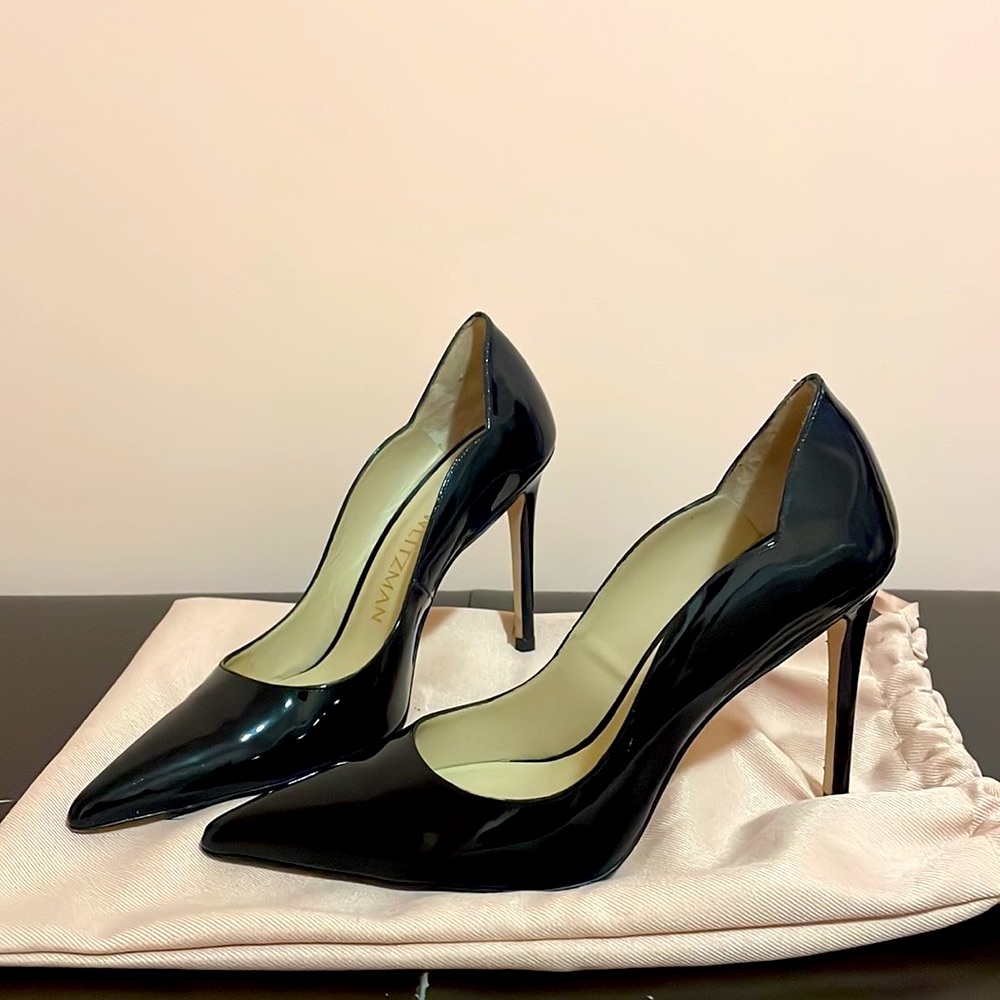 Stuart Weitzman Black Patent Leather Heels